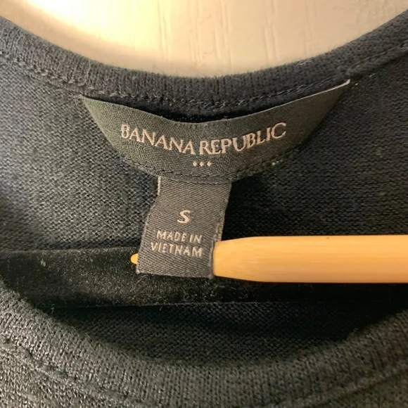 Banana Republic Black Long Relaxed Tank Top Size S Minimal Chic Essential - Picture 2 of 7